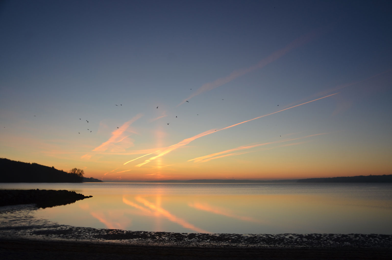 Abendhimmel mit Sonnenuntergang